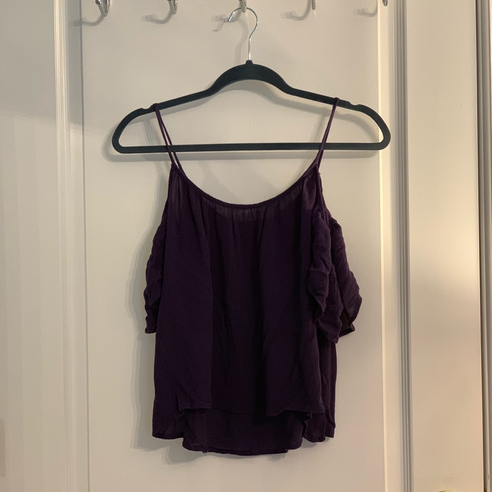 Navy/deep purple cold shoulder top. Worn once!